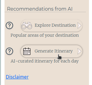 Generate Itinerary